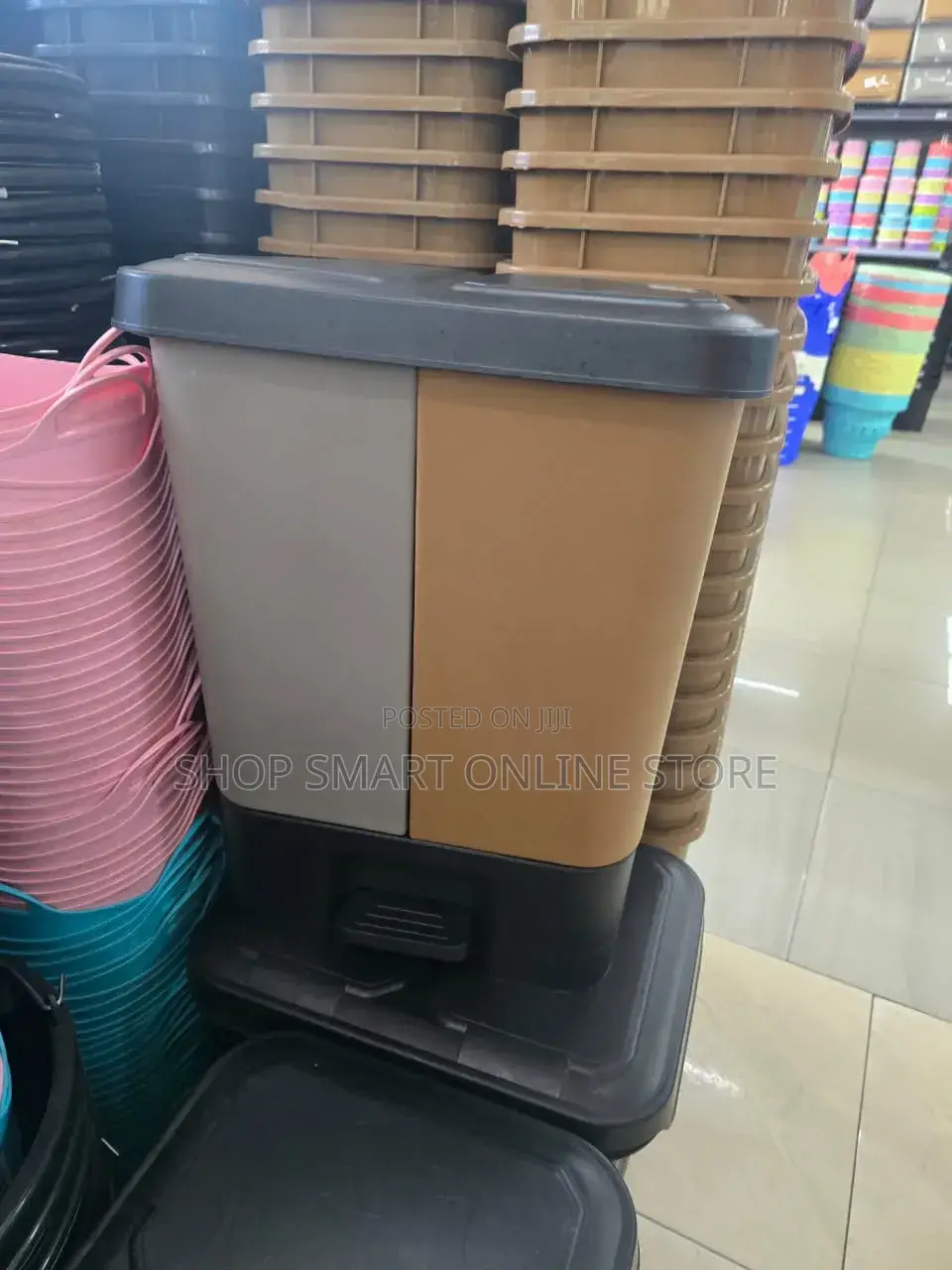 Step on Plastic Dust Bin Double Sided