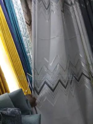Brown Gray Blue and Gray and Darkgray Curtains Per Metre