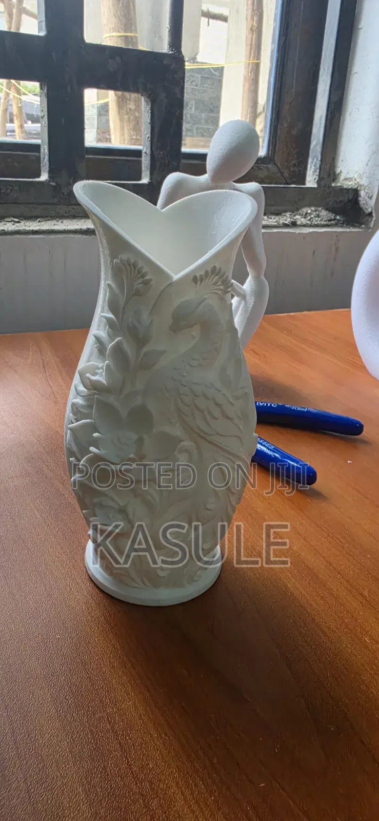 Peacock Floral Vase