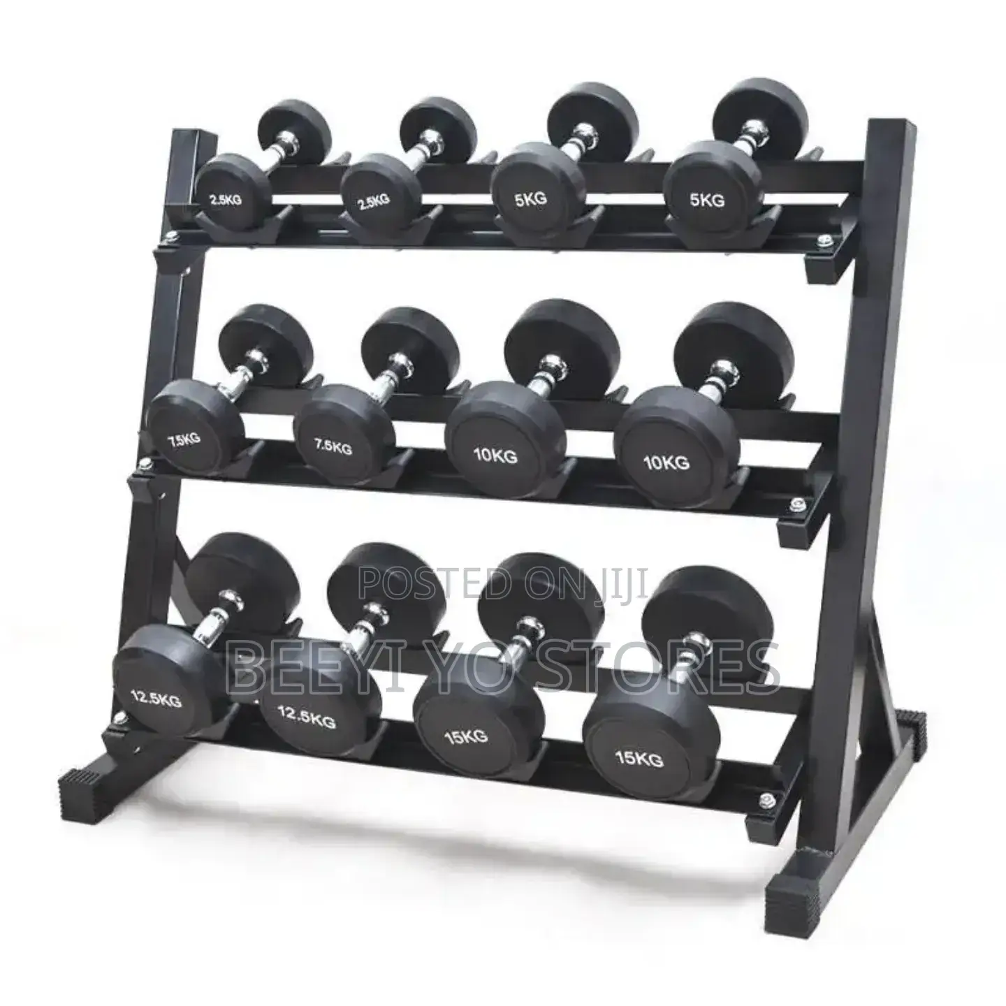 Professional Rubber-Coated Dumbbell Set