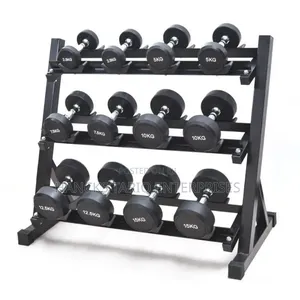 Professional Rubber-Coated Dumbbell Set