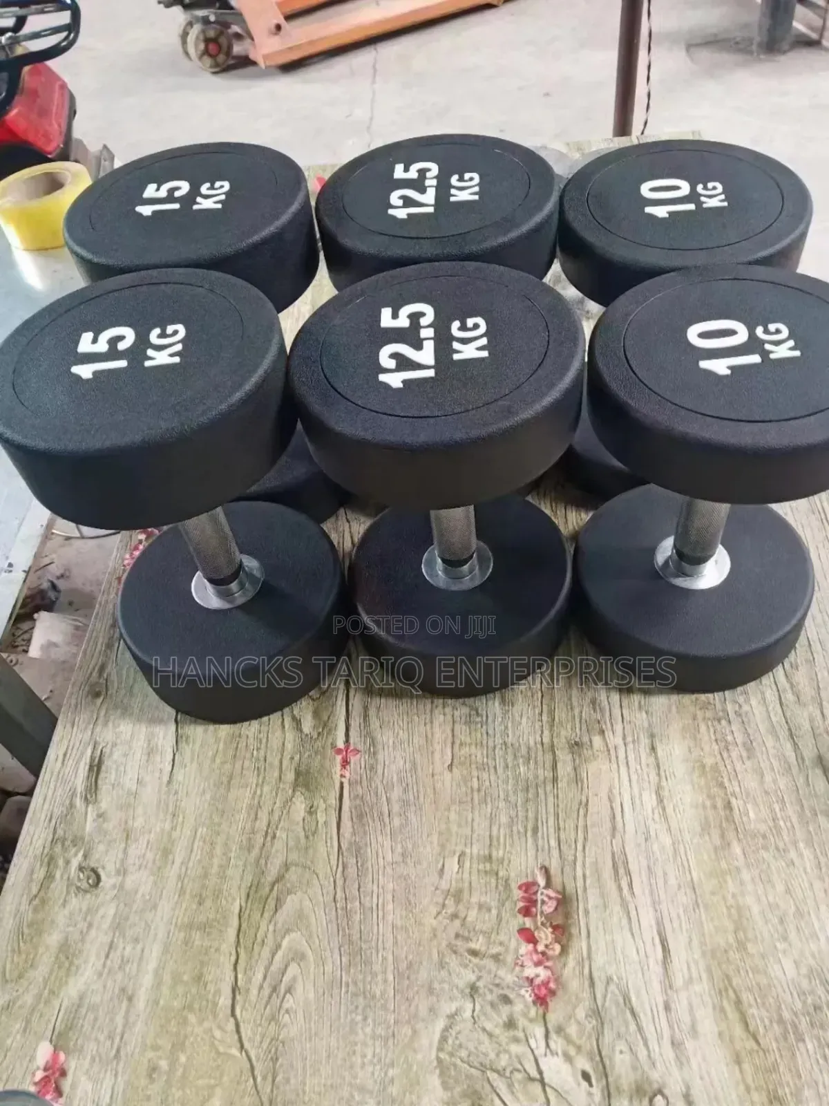 Professional Rubber-Coated Dumbbell Set