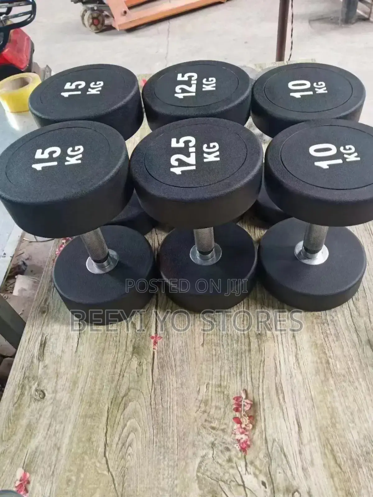Professional Rubber-Coated Dumbbell Set