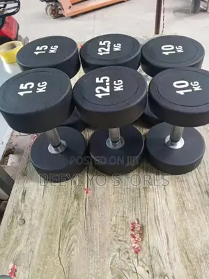 Professional Rubber-Coated Dumbbell Set