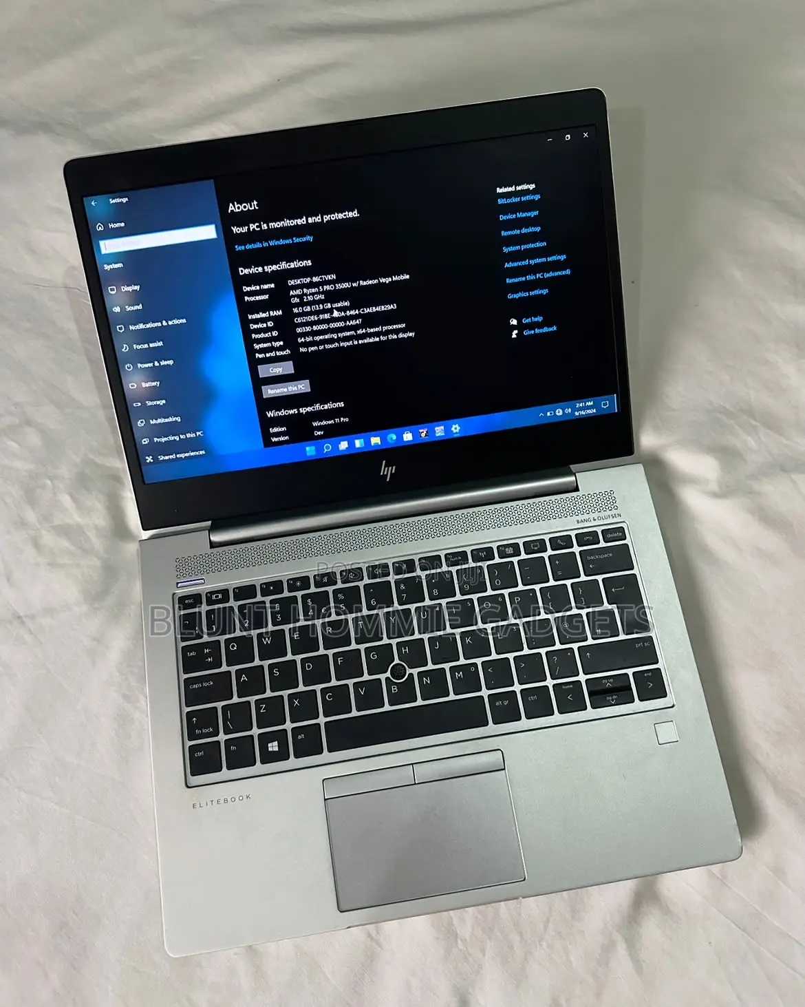 Laptop HP EliteBook 735 8GB Intel Core i7 SSD 256GB
