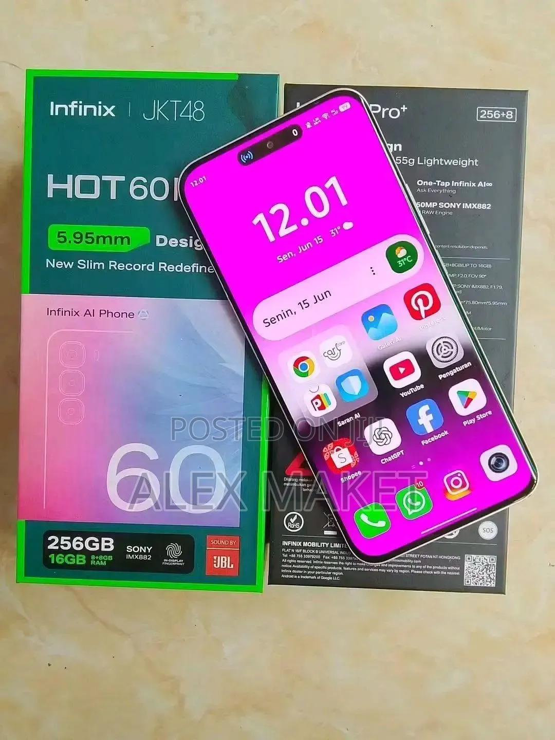 New Infinix Hot 60 Pro+ 256 GB Gray