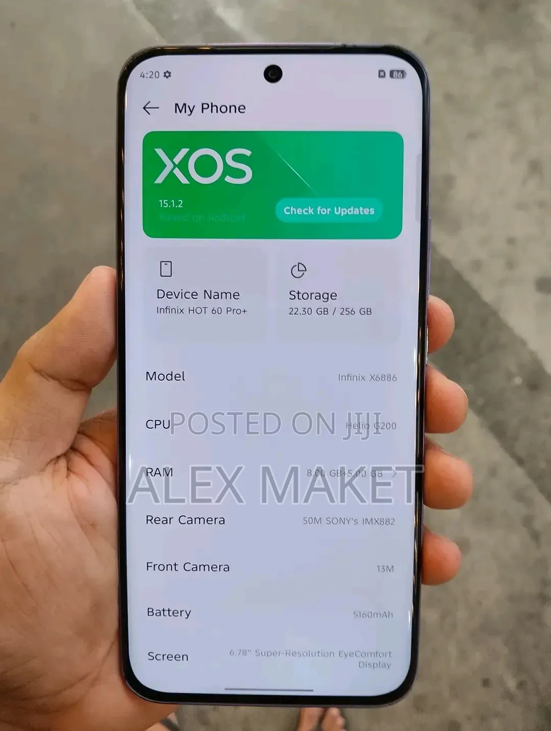 New Infinix Hot 60 Pro+ 256 GB Red