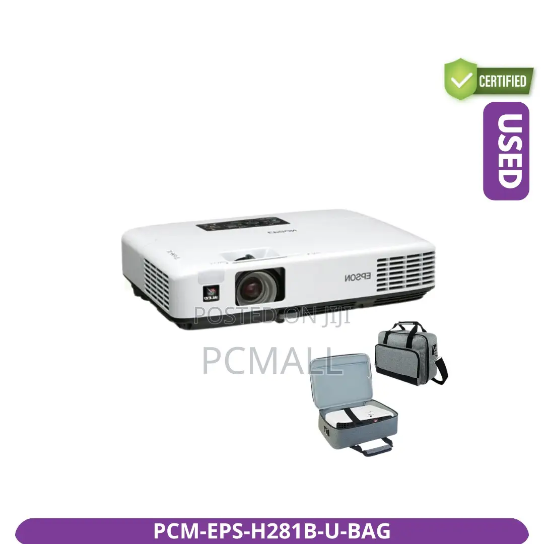 Epson H281b LCD Projector Used With Carry Bag