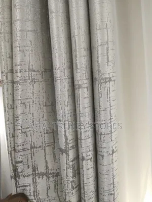 Gray Dash Curtain Design and White Nets Per Metre