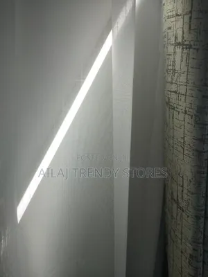 Gray Dash Curtain Design and White Nets Per Metre