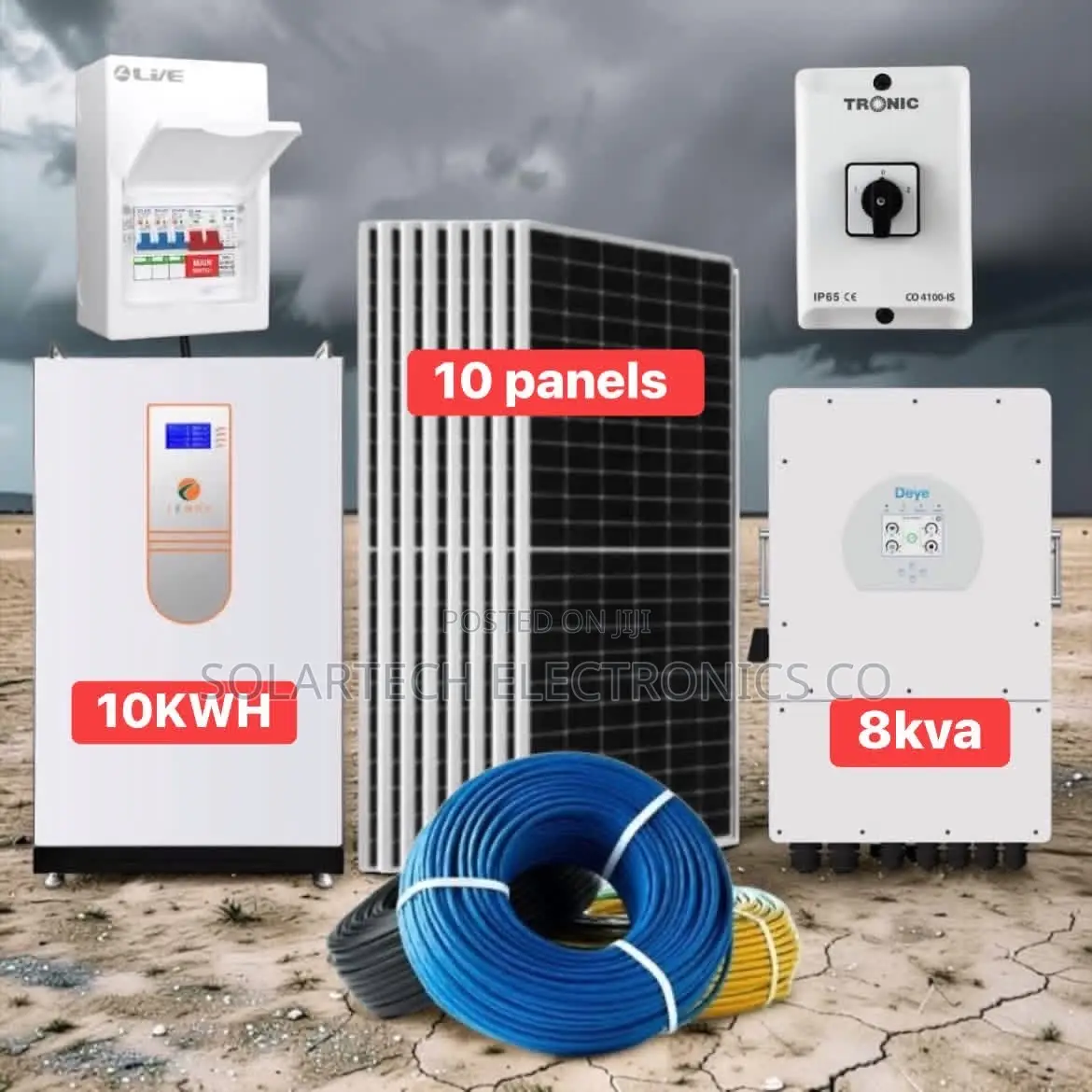 200ah 51.2v 10kwh Lifepo4 Solar System With 8kva Hybrid Inverter Umko