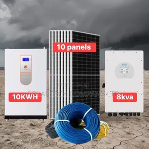 10kwh 51.2v Lithium Solar System With 10x550w Mono Panels Inverter