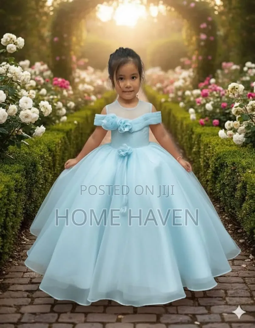 Off Shoulder Straps Girl's Dress