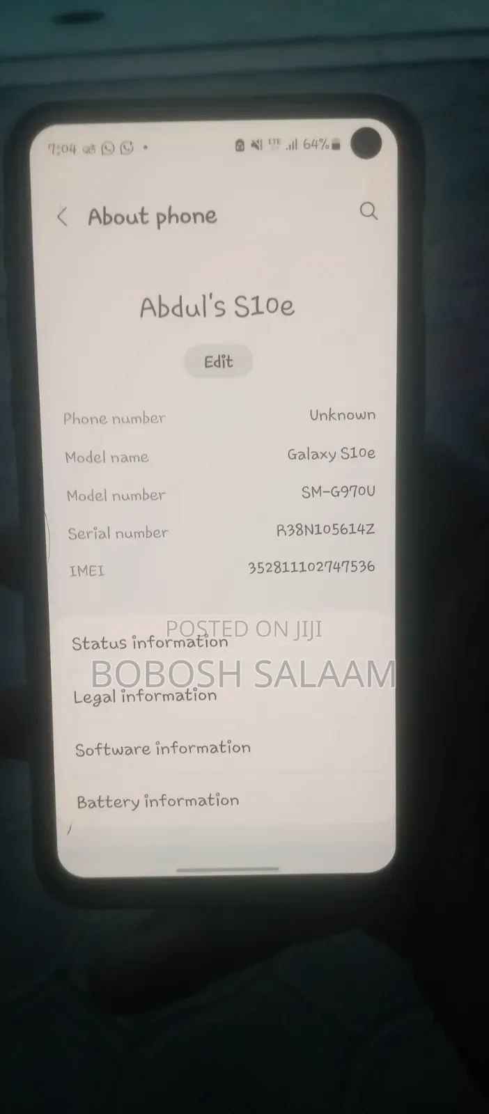 Samsung Galaxy S10e 128 GB Gray