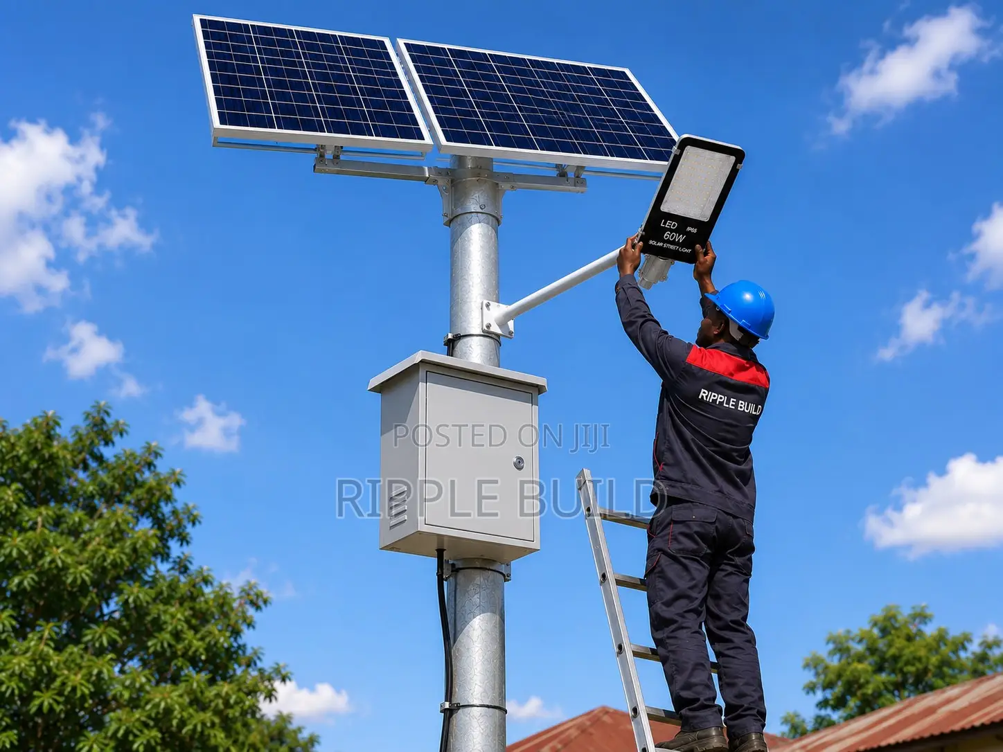 60w Solar Security Street Light Outdoor Compound Light