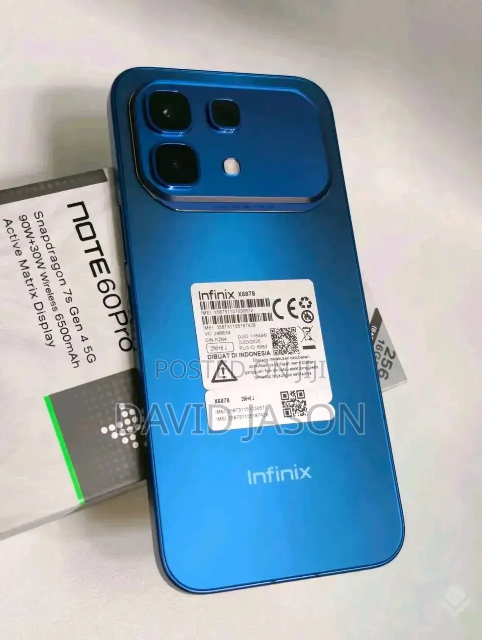 New Infinix Note 60 Pro 256 GB Blue