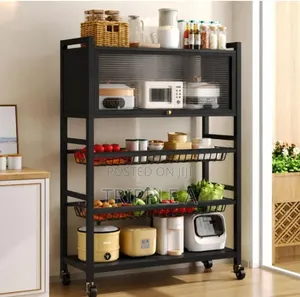 Multi- Tier Kitchen Pantry Storage Cabinet On Wheels