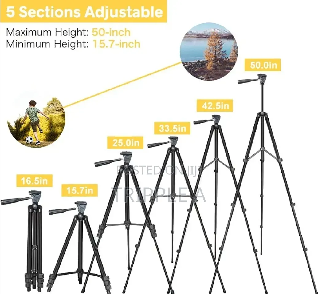 Professional Foldable Heavy Duty Phone Tripod