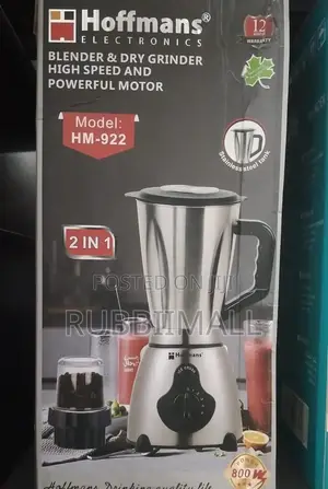 Blender Dry Grinder Metallic Jar