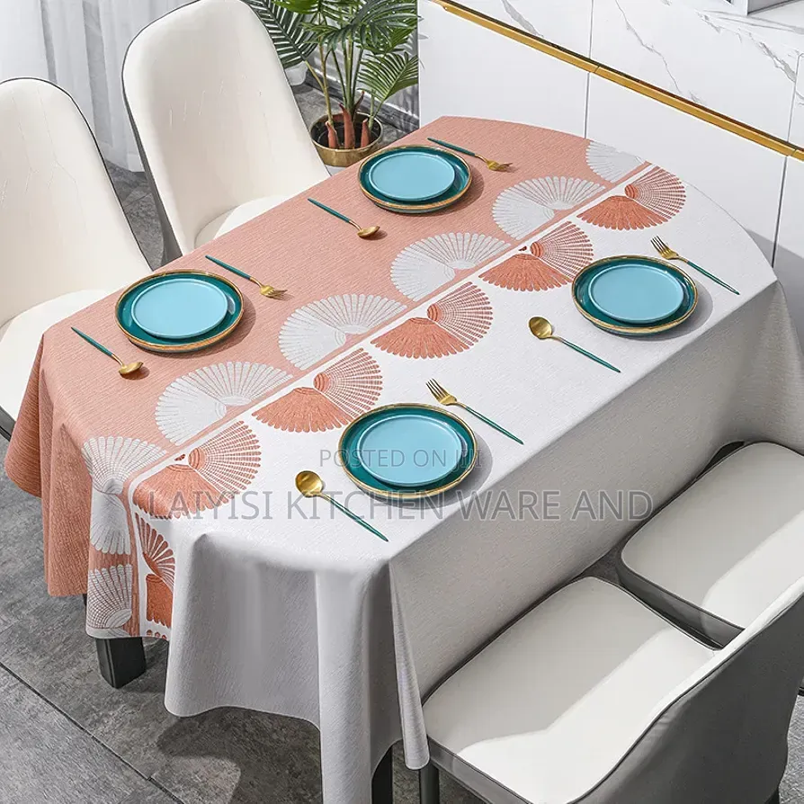 Waterproof 4/6-Seater Dining Tablecloth for Home, Kitchen Restaurant