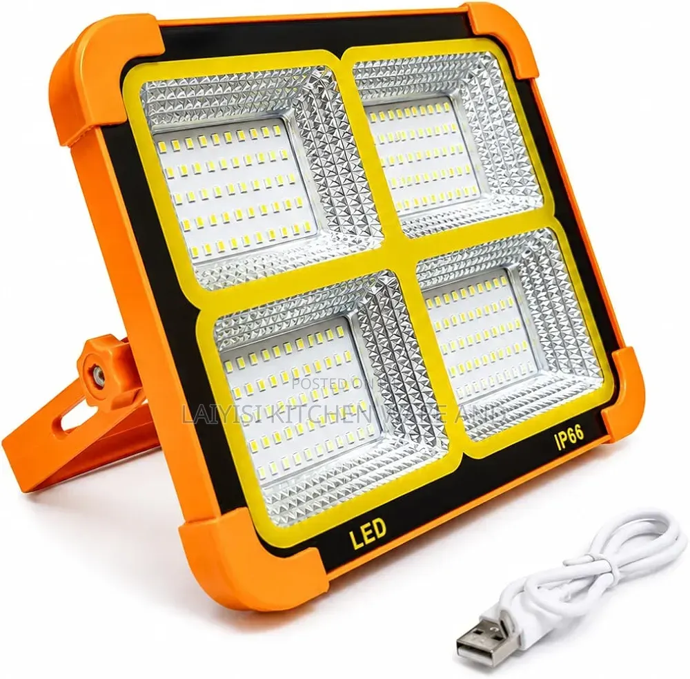 Solar Led Flood Light, Rechargeable,5modes Waterproof Light