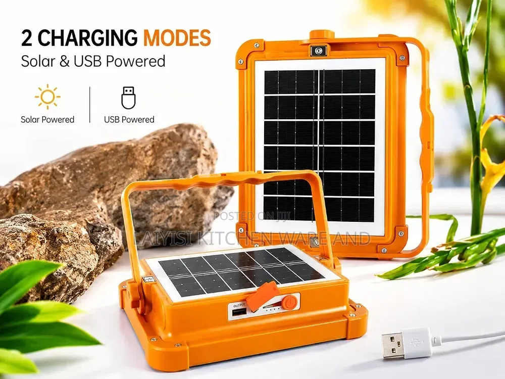 Solar Led Flood Light, Rechargeable,5modes Waterproof Light