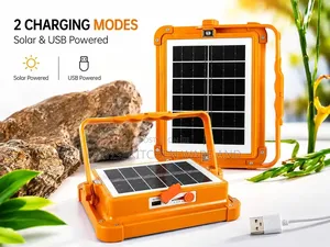 Solar Led Flood Light, Rechargeable,5modes Waterproof Light