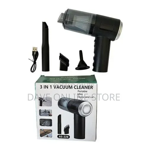 3 in 1 Vacuum Cleaner for Portable Mini Home and Car-Black