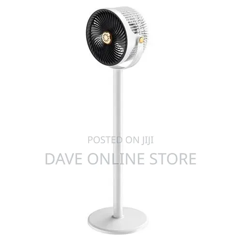 Rechargeable Quiet Stand Fan With Adjustable Height, 3 Speeds,