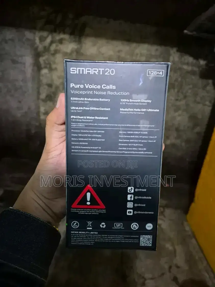 New Infinix Smart 20 128 GB Gray