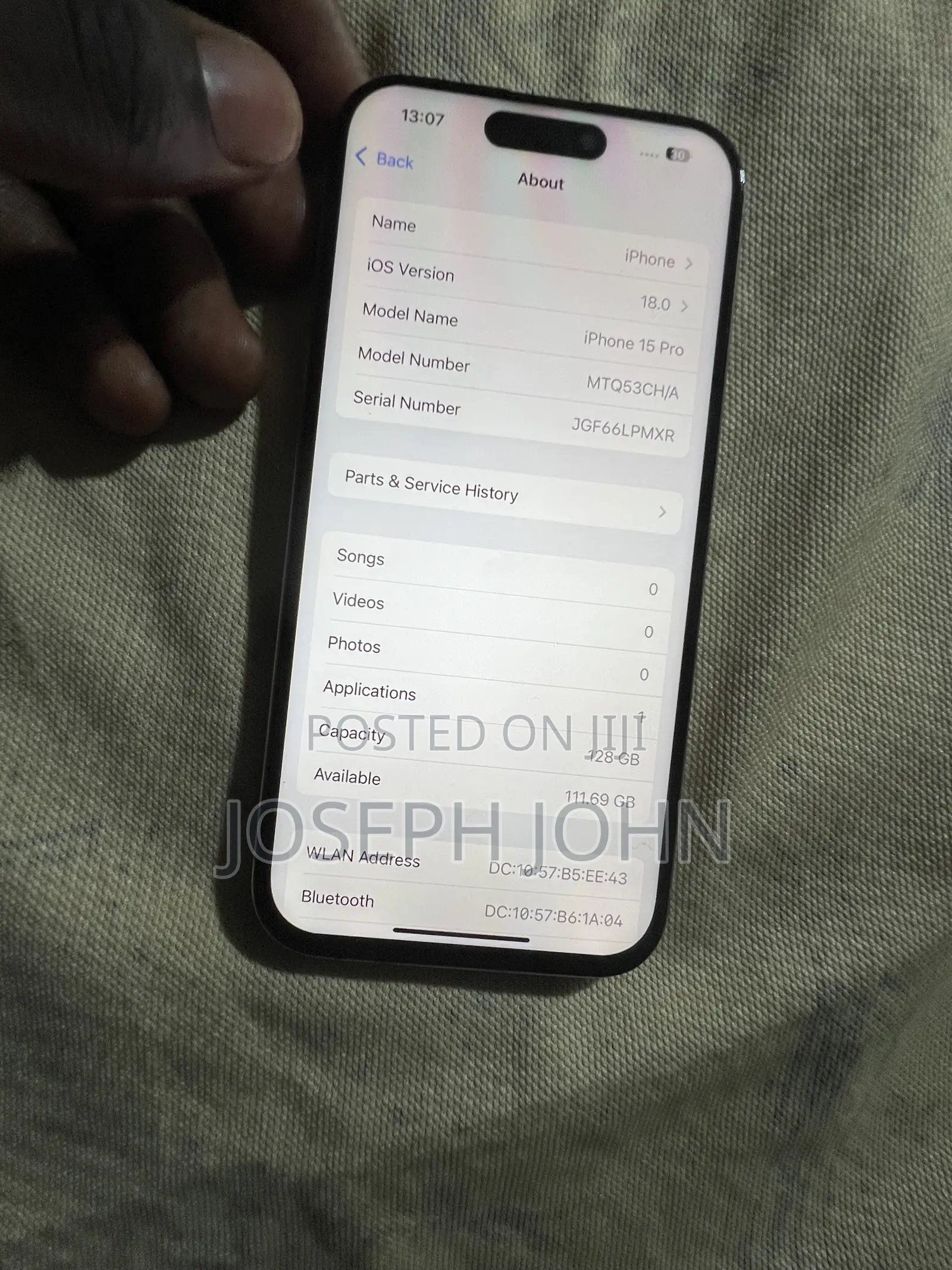 Apple iPhone 15 Pro 128 GB Gray
