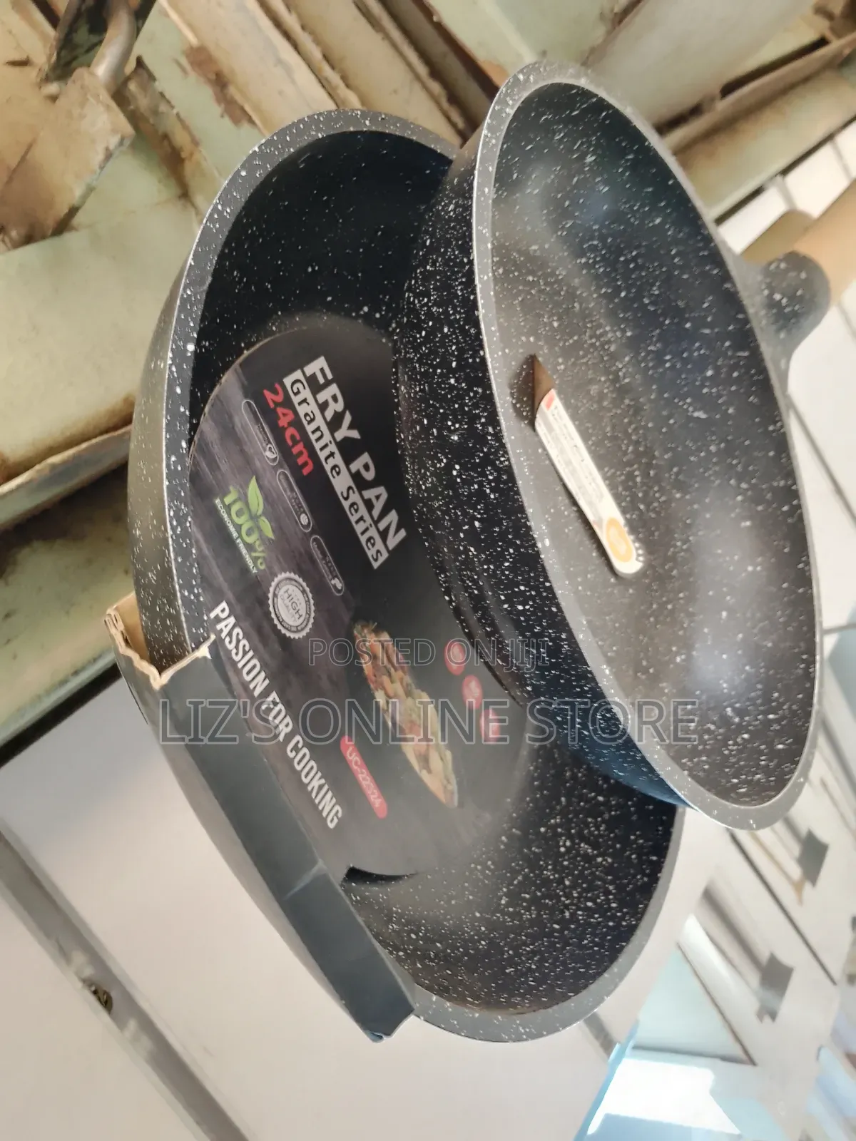 24cm Passion for Cooking Granite Fry Pan a Speckled Non-Stick Surface