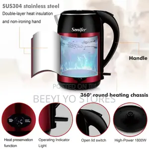 Sonifer Electric Kettle (Stainless Steel)