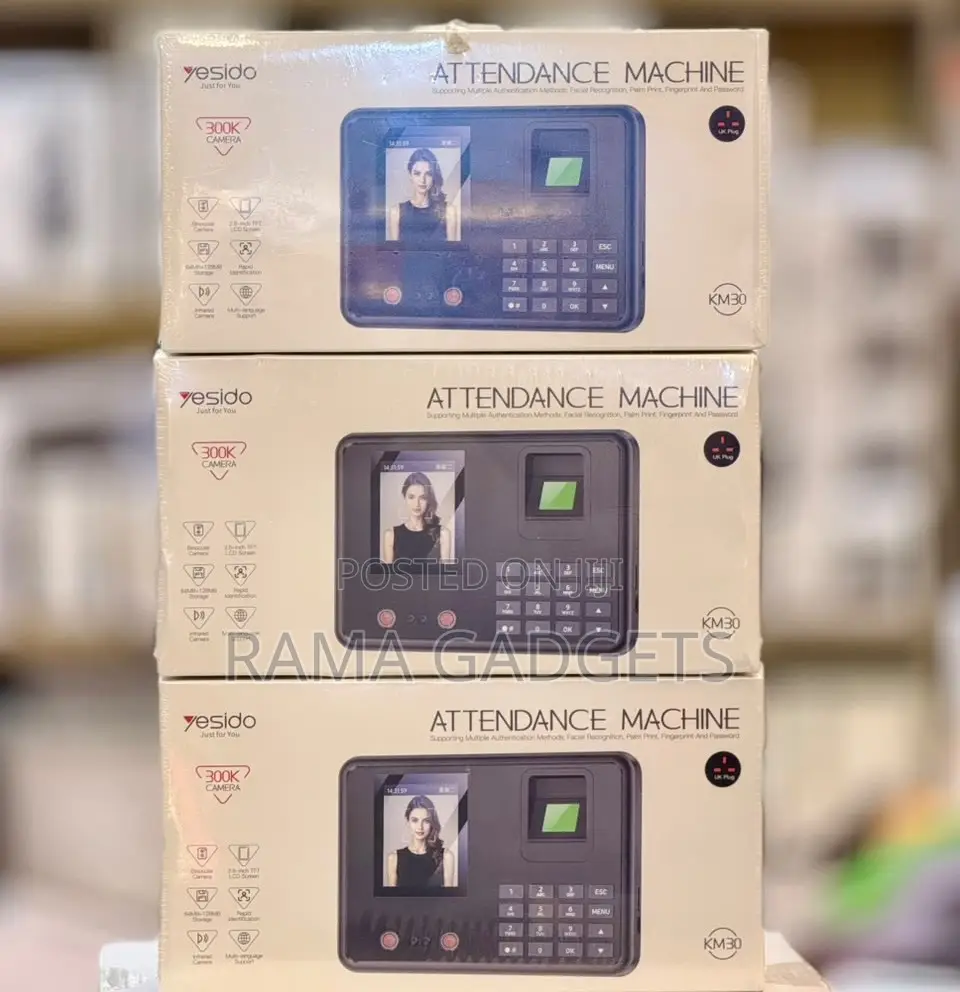 Yesido Km30 Attendance Machine Time Clock Face Fingerprint