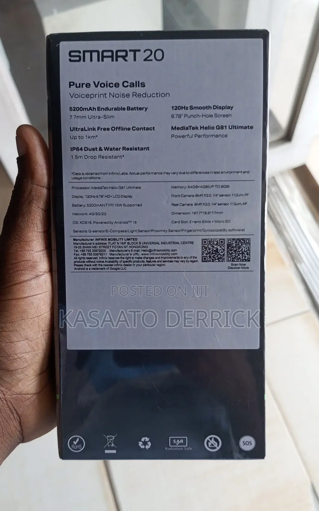 New Infinix Smart 20 128 GB Blue