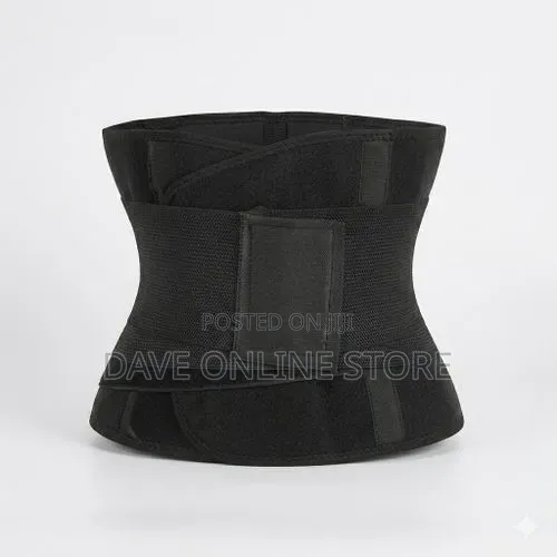 Waist Trainer Belt Cincher Trimmer - Slimming Body Shaper Belt (Black)