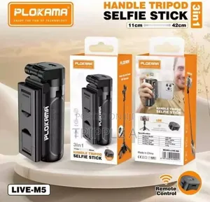 Plokama Live M5 3 in 1 Handle Tripod Selfie Stick