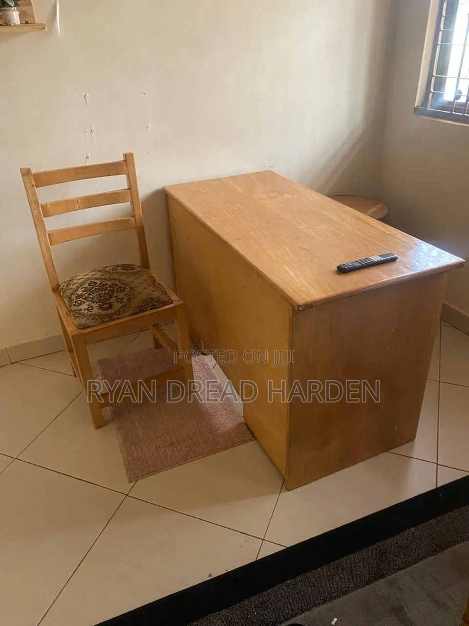 Wooden Office Table and Chair