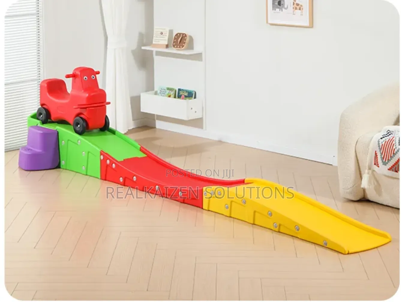 Dual Lane 3-Meter Toddler Ride-on Racing Track With 2 Cars