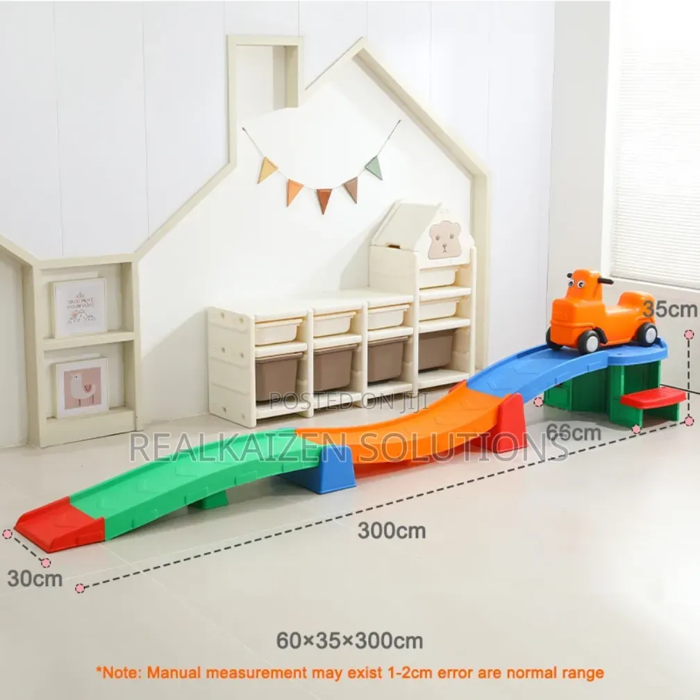 Dual Lane 3-Meter Toddler Ride-on Racing Track With 2 Cars