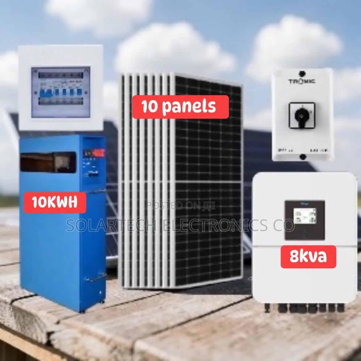 10kwh Lifepo4 Solar Package With 10x550w Mono Panels and Inverter