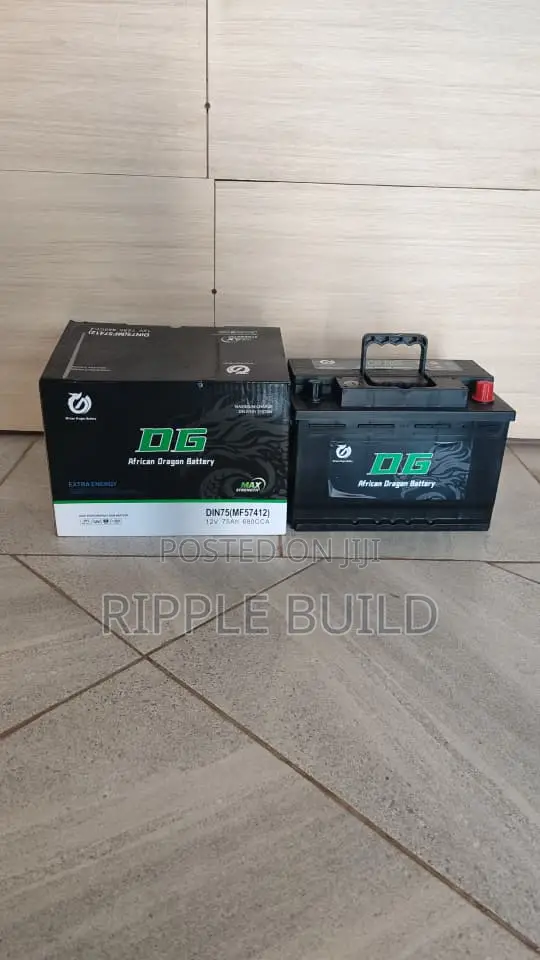 Maintenance Free Car Battery Din75 (Mf57412) 12v 75ah 680cca
