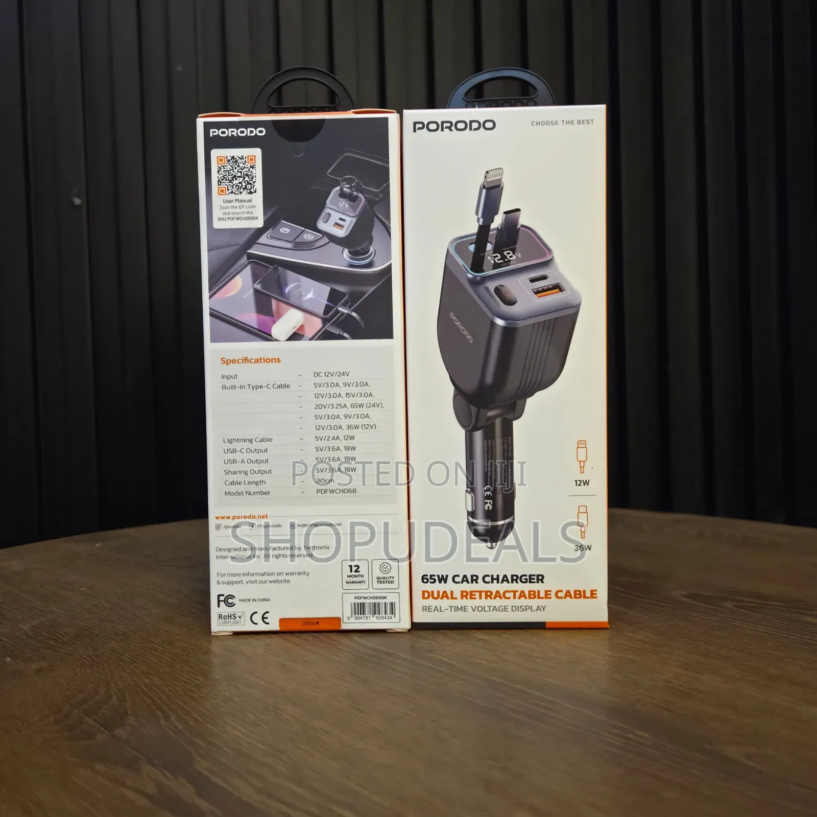 Porodo 65w Car Charger