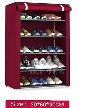 6 Square Non Woven Shoe Rack