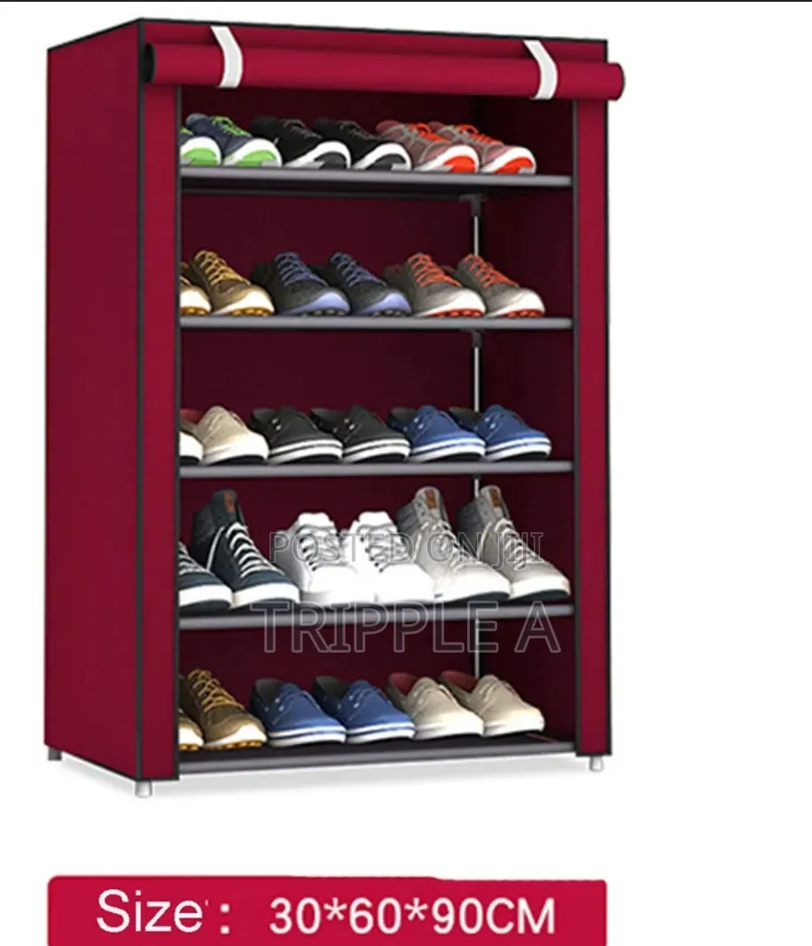 6 Square Non Woven Shoe Rack