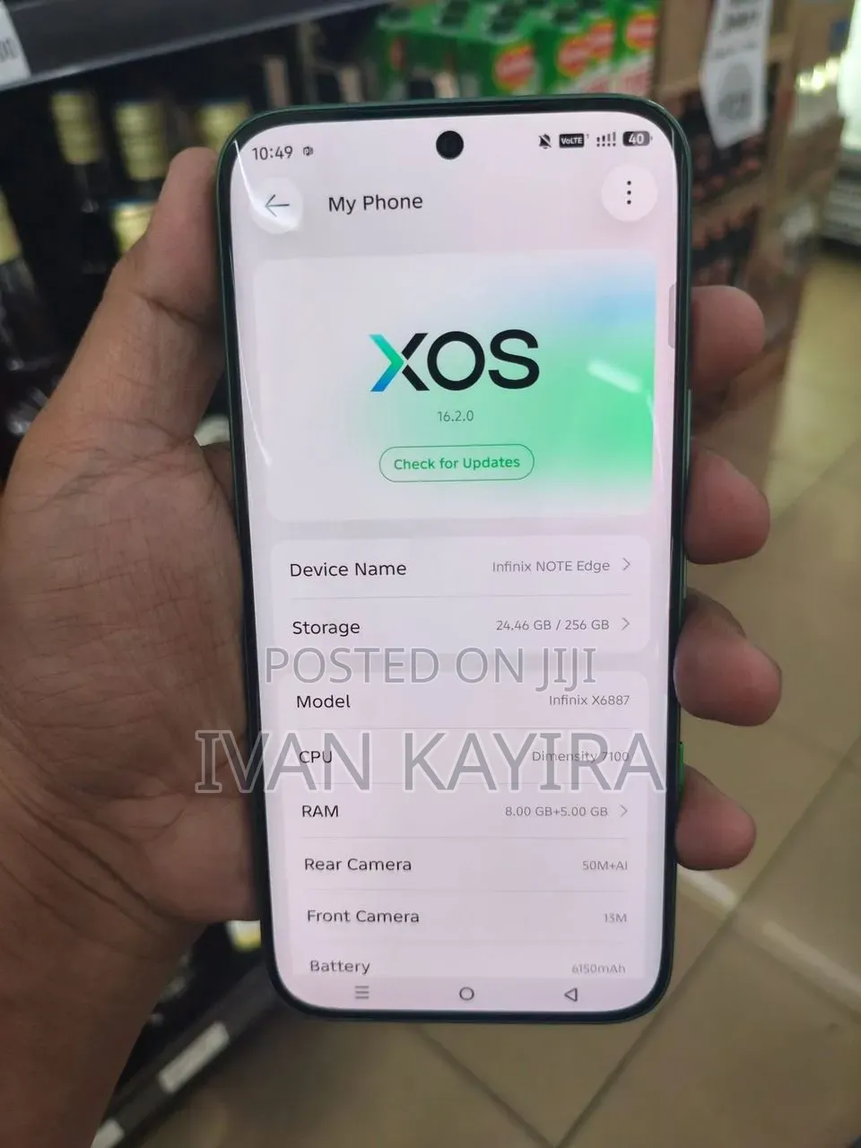 New Infinix Note Edge 256 GB Gray
