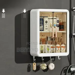 Wall-Mounted Cosmetic Skincare Organizer Cabinet