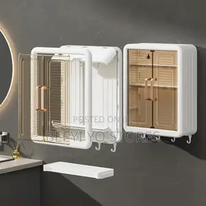 Wall-Mounted Cosmetic Skincare Organizer Cabinet