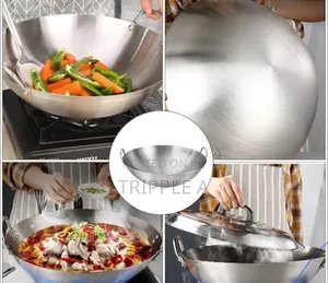 Stainless Steel Wok Round Bottom Wok Pan
