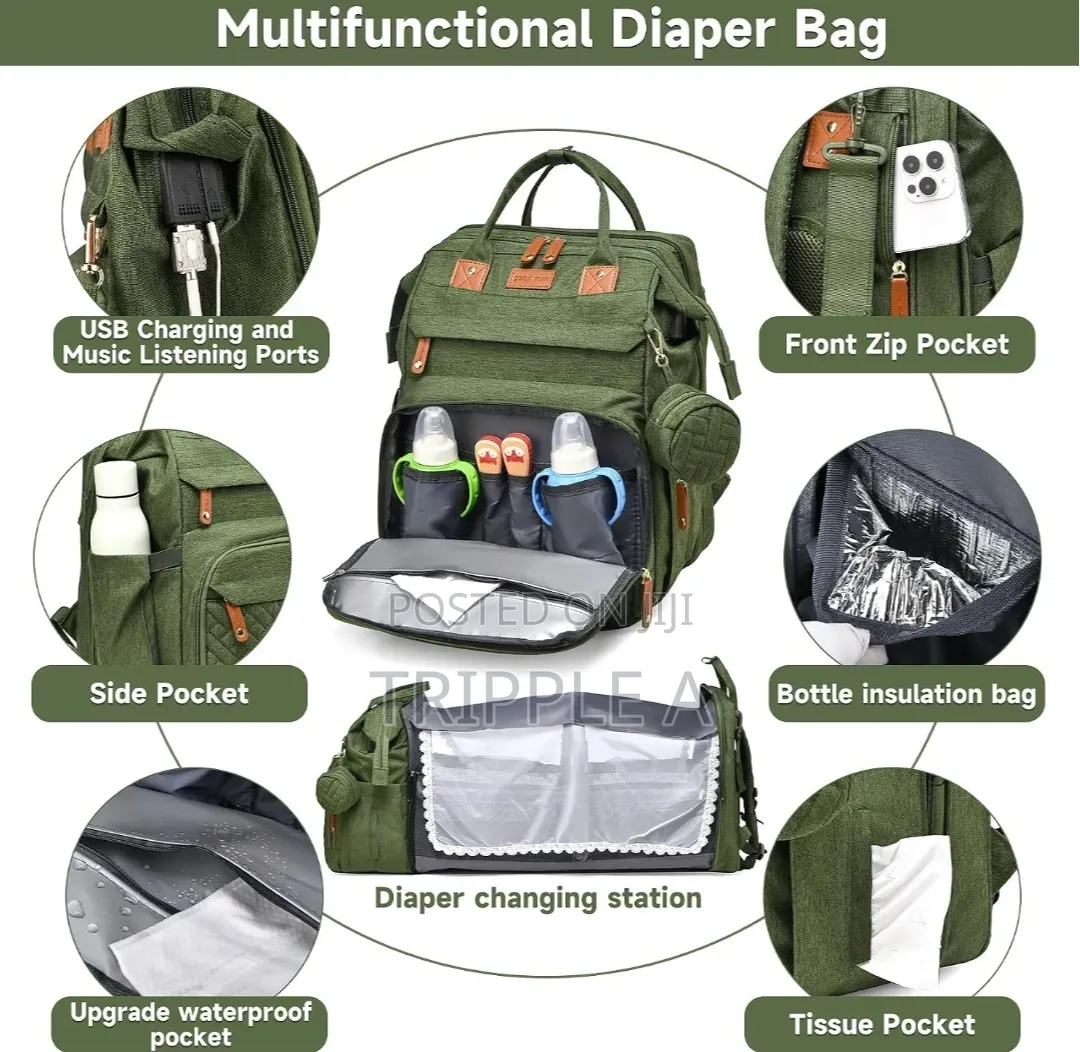 Unique 3 in 1 New Diaper Bag Backpack
